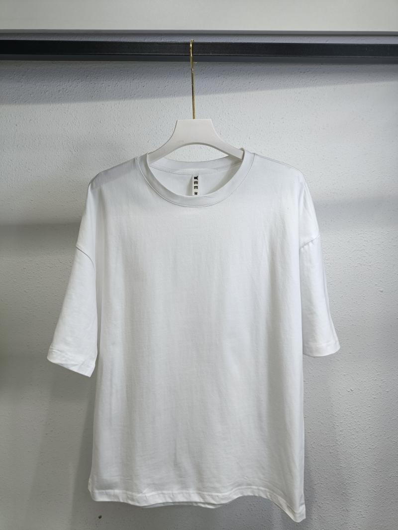 M008 纯棉落肩圆领五分袖（200克纯棉） T恤 细节展示 paidai
