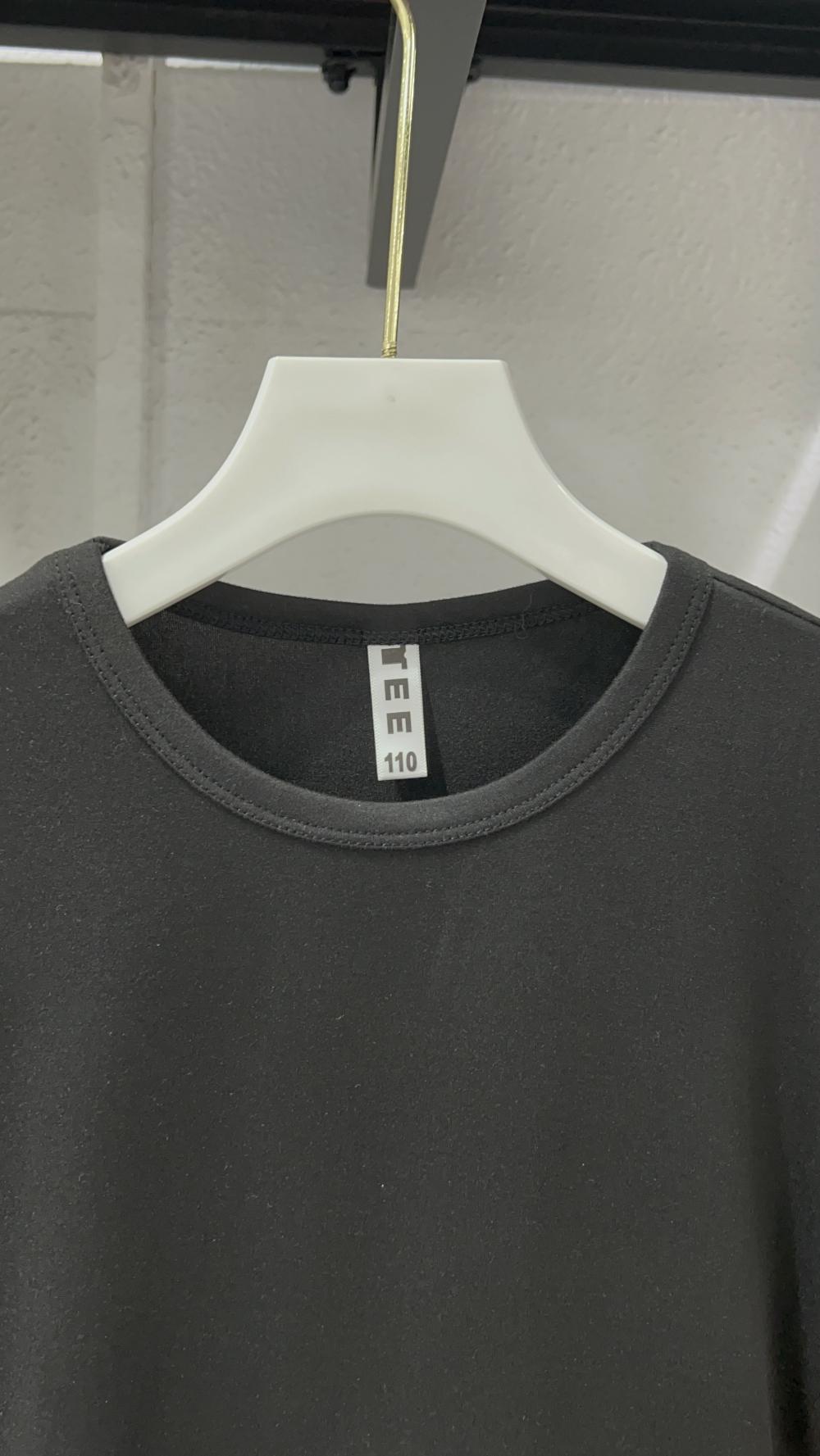 M001C 童款拉领正肩圆领短袖（200克莫代尔） T恤 细节展示 paidai