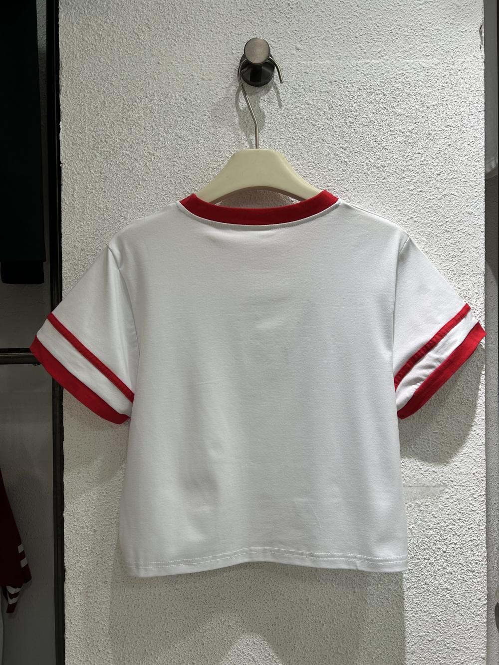 DD036 莫代尔撞色圆领T恤 T恤 细节展示 paidai