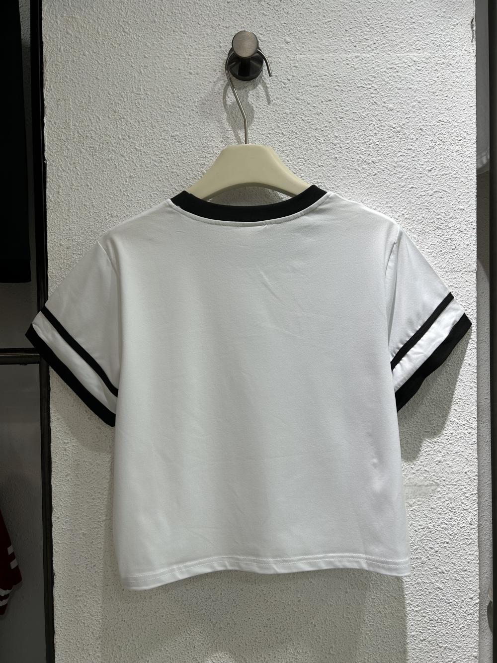 DD036 莫代尔撞色圆领T恤 T恤 细节展示 paidai