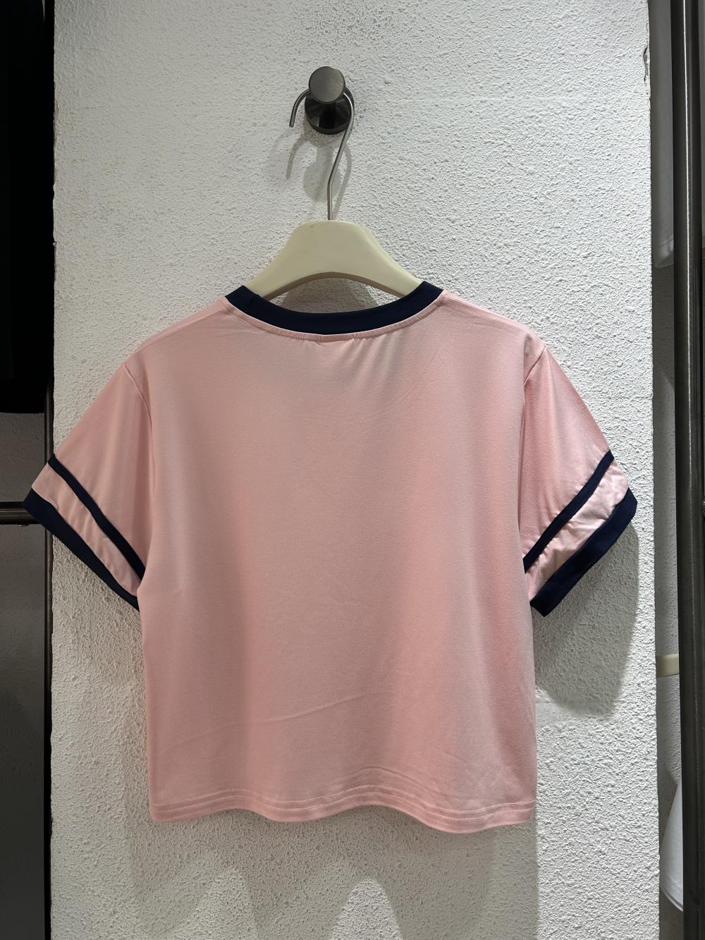 DD036 莫代尔撞色圆领T恤 T恤 细节展示 paidai