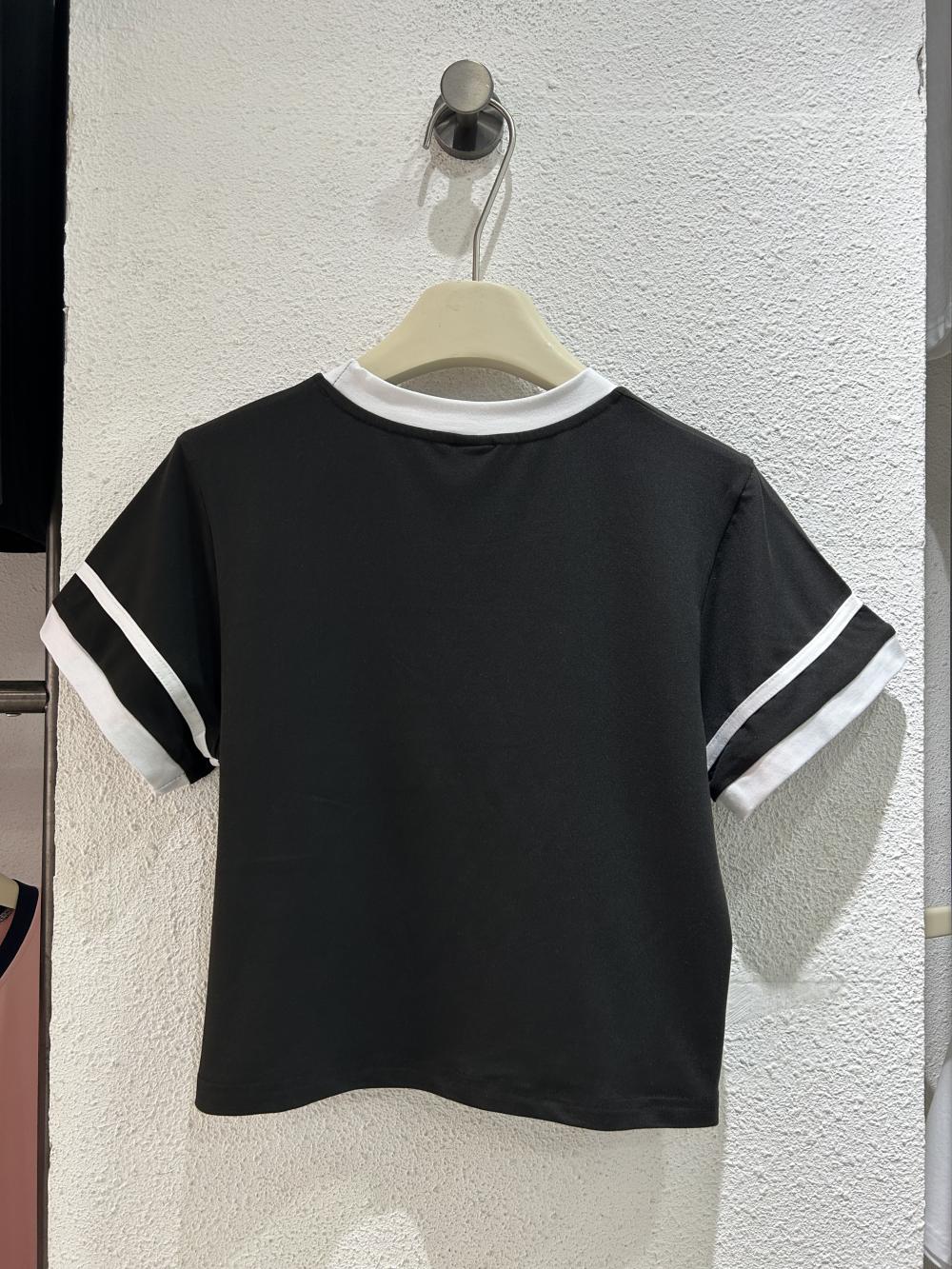 DD036 莫代尔撞色圆领T恤 T恤 细节展示 paidai