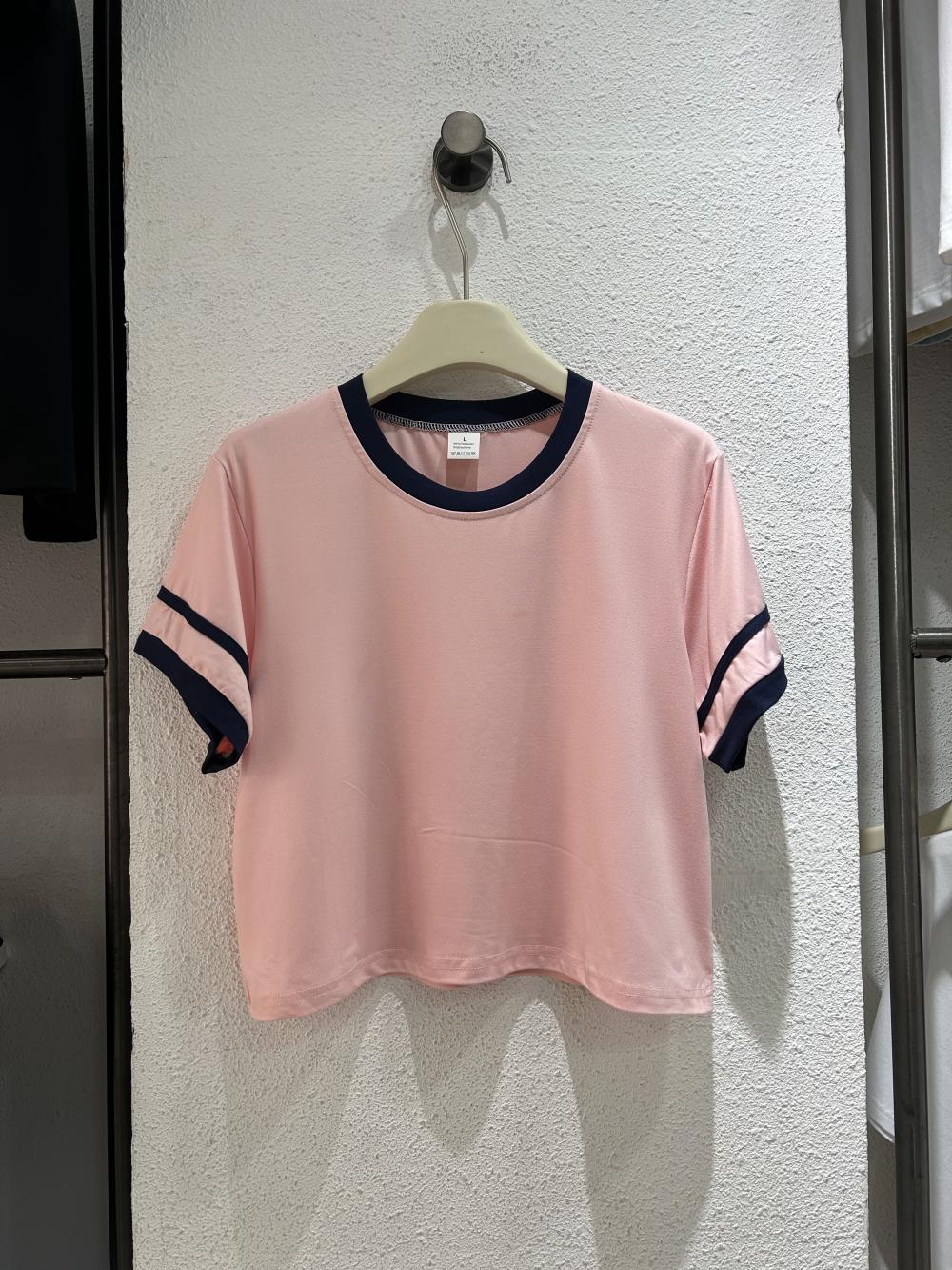 DD036 莫代尔撞色圆领T恤 T恤 细节展示 paidai